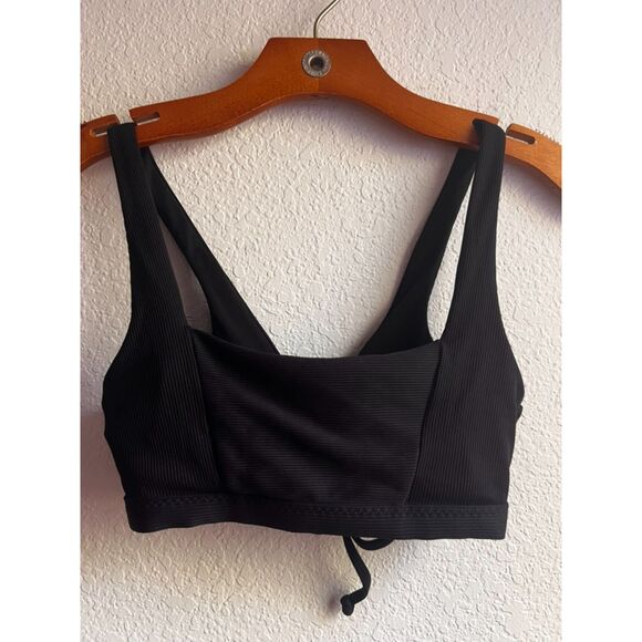 Becca by Rebecca Virtue Olivia Square-Neck Swim Top - Black - Size Medium - Picture 4 of 9